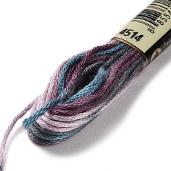 Dark Slate Gray 10 Skeins 6-Ply Polyester Embroidery Floss, Cross Stitch Threads, Segment Dyed, Dark Slate Gray, 0.5mm, about 8.75 Yards(8m)/skein