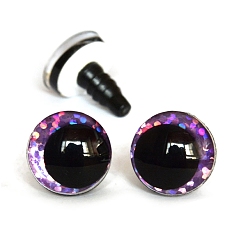 Фиолетовый Пластиковый безопасный глазок для корабля, с распоркой, пу кольцо, для поделок куклы игрушки кукольные плюшевые животные изготовление, фиолетовые, 18 мм