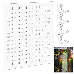 Прозрачный Акриловая изоляционная плита для аквариума, с присосками из ПВХ, прямоугольные, прозрачные, 300x250x2 мм, отверстия : 5.5 mm и 10.5x3.5 мм