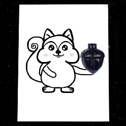 Обсидиан Украшения из натурального обсидиана в виде сосновых шишек, с бумажными карточками, фигурка для украшения дома, энергетический камень рейки для исцеления, 26x20 мм