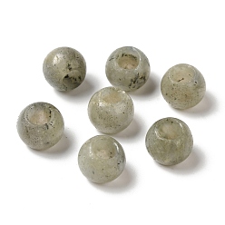 Лабрадорита Натуральный лабрадорит европейский бисер, бусины с большим отверстием, рондель, 12~12.5x9~10.5 мм, отверстие : 5.5~6 мм