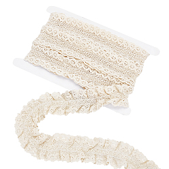 PeachPuff 5Yards Cotton Lace Trim, for Clothes Accessories, PeachPuff, 1-5/8 inch(40mm)