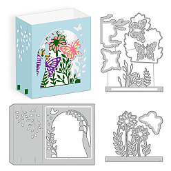 Box 3 шт 3 стили трафареты для штампов из углеродистой стали, для diy scrapbooking, Фотоальбом, декоративная бумага для тиснения, цвет нержавеющей стали, коробка, 101~149x89~109x0.8 мм, 1 шт / стиль