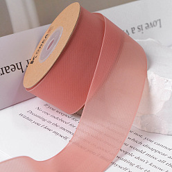 Седло Коричневый Полиэфирные ленты, для изготовления аксессуаров для бантиков для волос, подарочная упаковка, седло коричневый, 2 дюйм (50 мм), около 10 ярдов (9.14 м) / рулон