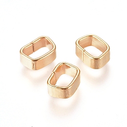 Золотой 304 Быстроразъемные соединения из нержавеющей стали, связывающий кольца, закрыты, но распаян, золотые, 7x5.2x3 мм, Внутренний диаметр: 5.5x3.6 мм