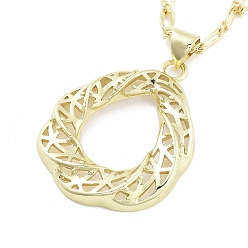 Настоящее золото 18K Латунь подвесные ожерелья, слеза, реальный 18 k позолоченный, 17.83 дюйм (453 мм)