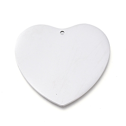 Stainless Steel Color Tarnish Resistant 304 Stainless Steel Pendants, Mirror Polished Finish, Stamping Blank Tag, Laser Cut, Heart, Stainless Steel Color, 28.3x29.7x0.8mm, Hole: 1.2mm