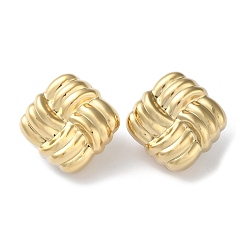 Настоящее золото 14K 304 из нержавеющей стали серьги, ромб, реальный 14 k позолоченный, 23x29 мм