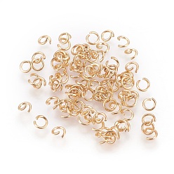 Золотой Длительные латунные открытые кольца для прыжков, золотые, 3x0.5 мм, 24 датчик