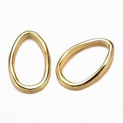 Golden Alloy Linking Rings, teardrop, Cadmium Free & Lead Free, Golden, 22x14x2mm, Hole: 10x18mm