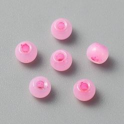 Ярко-Розовый Бусины лэмпворк , рондель, ярко-розовый, 4x2.5 мм, отверстие : 1 мм, 150 шт / пакет
