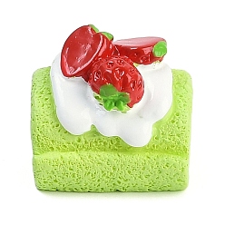 Зелено-Желтый Мини-модель из смолы, имитация торта, аксессуары для оформления микроландшафта, притворяясь опорными украшениями, зеленый желтый, 22x18x20 мм