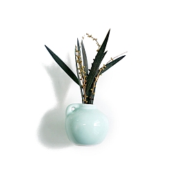 Light Blue Mini Ceramic Glass Vase Refrigerator Fridge Magnets, for Home and Office Refrigerator Decoration, Light Blue, 20~30mm