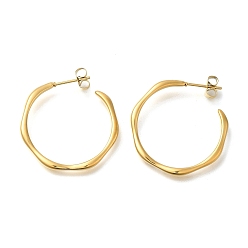 Золотой Ионное покрытие (ip) 304 серьги-гвоздики из нержавеющей стали для женщин, золотые, 29.5x2.5 мм