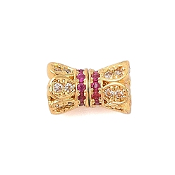 Золотой Покрытие стойки латунь микро паве прозрачный кубический цирконий винтовые застежки, долговечный, без свинца и без кадмия, цветок, верблюжие, золотые, 10.5x7 мм, отверстие : 1.8 мм