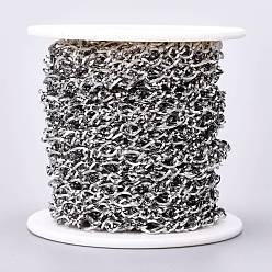 Нержавеющая Сталь Цвет Устойчивые к потускнению 304 цепи Figaro из нержавеющей стали, фигура 8 цепи, несварные, с катушкой, цвет нержавеющей стали, 0.8 мм, ссылка: 7x4.5x0.8мм и 6.5x4x0.8мм, около 32.8 футов (10 м) / рулон