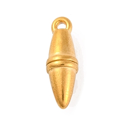 Настоящее золото 18K 304 подвески из нержавеющей стали, овальный шарм, реальный 18 k позолоченный, 20x7 мм, отверстие : 2 мм