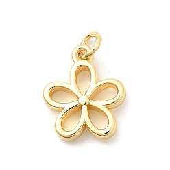 Настоящее золото 18K Латунные подвески, , стойки покрытие, долговечный, без свинца и без кадмия, с целью перехода в кольце, реальный 18 k позолоченный, 12x10.5x3 мм, отверстие : 2.5 мм