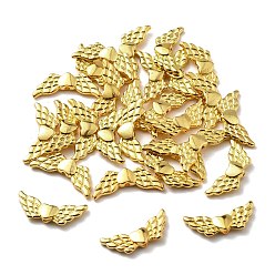 Золотой Тибетском стиле сплава angeltee бусы, крылатый сердце, без свинца и без кадмия, золотые, 22x9x3 мм, Отверстие : 1 мм , около 869 шт / 1000 г