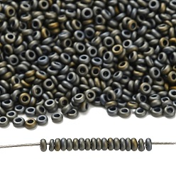 (613) Matte Color Iris Gray Toho 11/0 полукруглые бусины, японский бисер, (613) матовый цвет радужной оболочки, 2.2x0.9 мм, отверстие : 0.8 мм, около 78000шт./фунт(450г)