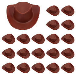 Сиена 30шт. пластиковая мини-шляпа ковбоя в стиле вестерн, Мини-милая кукольная шляпа, праздничное платье, шляпа для украшения куклы, цвет охры, 54x46x16 мм, 30 шт / комплект