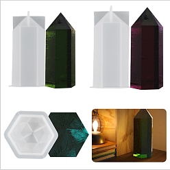 White Column Silicone Candle Molds, Resin Casting Molds, for UV Resin, Epoxy Resin Craft Making, White, 5.9x6.5x14.8cm, Inner Diameter: 4.3x5.15cm
