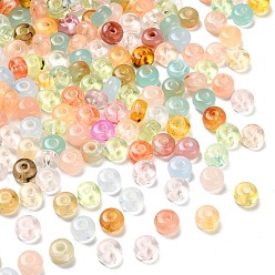 (52) Непрозрачная лаванда Прозрачные акриловые бусины, плоско-круглые, разноцветные, 7x4 мм, отверстие : 1.8 мм, Около 3300~3448 шт / 500 г