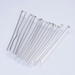 Нержавеющая Сталь Цвет Устойчивы к потускнению 304 штифты из нержавеющей стали с плоской головкой, цвет нержавеющей стали, 25.5x0.6 мм, 22 датчик, Руководитель: 1.5 mm