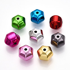 (52) Непрозрачная лаванда Непрозрачные акриловые бусины с УФ-покрытием, фонарь форма, разноцветные, 14x17x17 мм, отверстие : 2.5 мм