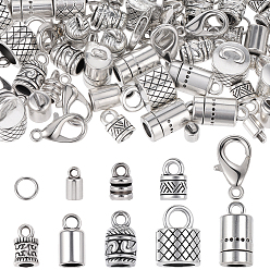 (52) Непрозрачная лаванда Наборы для самостоятельного изготовления ювелирных изделий, включая концы шнура из сплава и застежки-лобстеры, 304 кольца прыжок из нержавеющей стали, разноцветные
