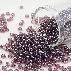 (110B) Transparent Luster Medium Amethyst Круглые бусины toho, японский бисер, (110 б) прозрачный блеск средний аметист, 8/0, 3 мм, отверстие : 1 мм, Около 10000 шт / фунт