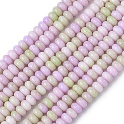 Сливовый Нити из окрашенных стеклянных бусин с эффектом омбре, имитация нефрита, рондель, слива, 4.5x2.5~3 мм, отверстие : 0.7 мм, около 143 шт / нитка, 14.76~14.84 дюйм (37.5~37.7 см)