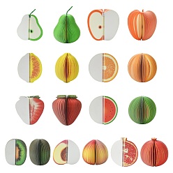 (52) Непрозрачная лаванда 9 шт. 9 стили бумаги для записей с фруктовой тематикой, разноцветные, 8.5~9.5x3.4~4.5 см