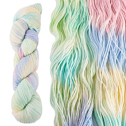 Разноцветный 1 моток 80% шерсть 20% акриловое волокно разноцветная разноцветная пряжа, нитки для ручного вязания, для детского свитера, шарфа, ткани, рукоделия, ремесла, красочный, 2 мм, о 270м / моток