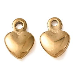 Golden 304 Stainless Steel Chain Extender Drop, Heart, Ion Plating(IP), Golden, 7.5x5x1.8mm, Hole: 1.2mm