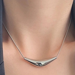 Нержавеющая Сталь Цвет 304 ожерелья из нержавеющей стали в форме дуги для женщин, не тускнеет, цвет нержавеющей стали, 15.83 дюйм (40.2 см)