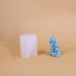 Белый Силиконовые формы для свечей своими руками, формы для литья смолы, человеческое рождение, для уф-смолы, изготовление ювелирных изделий из эпоксидной смолы, белые, 51x34x65 мм