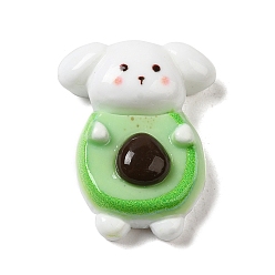 Avocado Непрозрачные фруктовые кабошоны из смолы, кабошоны мультяшной собаки, для изготовления ювелирных изделий, авокадо, 26x20.5x8 мм