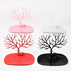 (52) Непрозрачная лаванда ПП пластиковая тарелка для хранения ювелирных изделий пластиковый держатель кольца, Брелок в форме оленя, для серег колье браслет органайзер, разноцветные, готовое изделие: 25x15x22 см