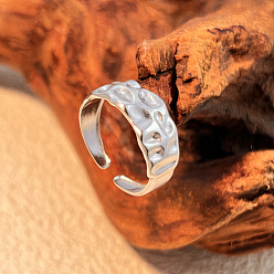 Нержавеющая Сталь Цвет Кованые 304 манжетные кольца из нержавеющей стали, широкополосные открытые кольца, цвет нержавеющей стали, 8.5 мм, внутренний диаметр: 18 мм