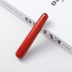 Красный Камень Натуральные массажные инструменты из красной яшмы, гуа-ша соскабливающая палочка, конус, 100~110x20 мм