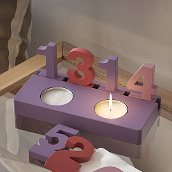 Number Moules en silicone bricolage bougeoir, pour la fabrication de bougies, nombre, 19.2x10x2.3 cm, Diamètre intérieur: 17.3x8 cm