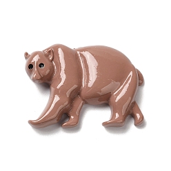 Медведь Кабошоны из непрозрачной смолы с изображением мультяшного племени, медведь, 25x34.5x6 мм