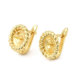 Золотой Латунная фурнитура для хооп серег, запереть, золотые, 15.3x13x12 мм, штифты : 1.1 мм