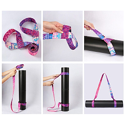 Black Gorgecraft 2 Pcs Nylon Yoga Mat Strap, Adjustable Mat Carrier Sling for Carrying, Black, 1200x35x1mm, 2pcs