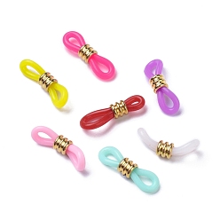(52) Непрозрачная лаванда Держатели для очков, резиновые петли, с 304 фурнитурой из нержавеющей стали, золотые, разноцветные, 21x5 мм