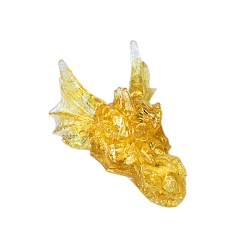 Цитрин Смола дракона с кусочками натурального цитрина внутри витринных украшений, фигурка для украшения дома, 60x90x40 мм