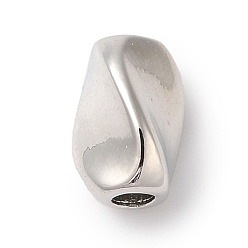 Платина Стойки обшивки латунные бусины, долговечный, без свинца и без кадмия, твист, платина, 8x5x5 мм, отверстие : 1 мм