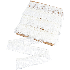 Blanc Fumé Ruban de gland en soie de polyester, avec carte, fumée blanche, 2-3/8 pouces (60 mm), 11.4yards(10.5m)/carte