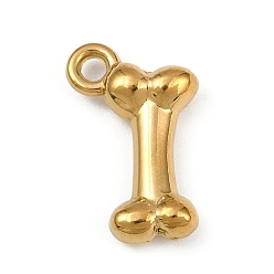 Золотой 304 подвески из нержавеющей стали, костяное очарование, золотые, 16x10x3.5 мм, отверстие : 1.8 мм